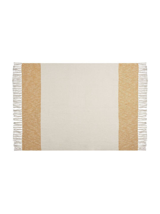 Beliani Ριχτάρι Πολυθρόνας 130x170εκ. Beige And Orange