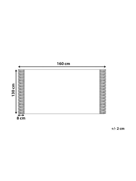 Beliani Ριχτάρι Πολυθρόνας 130x160εκ. Μαύρο