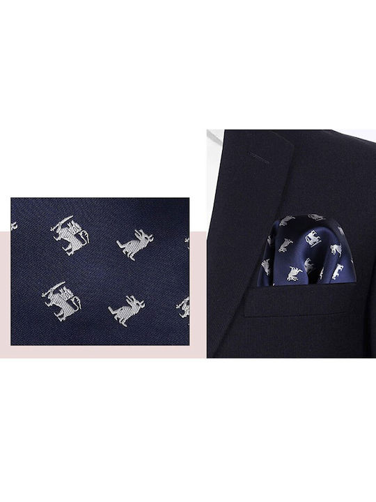 Satin Pocket Square Handkerchief Suit Blue Navy