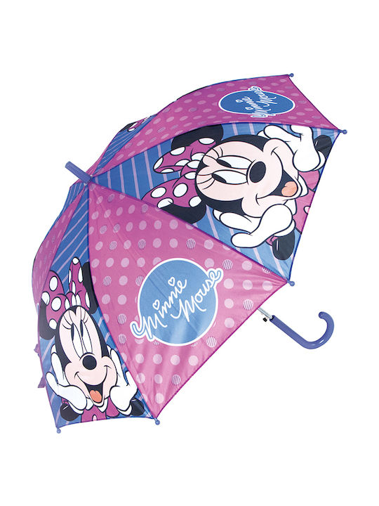 Safta Kids Curved Handle Auto-Open Umbrella with Diameter 48cm Fuchsia