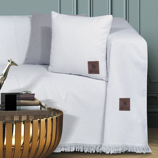 Greenwich Polo Club 3915 Three-Seater Sofa Throw 180x300cm White
