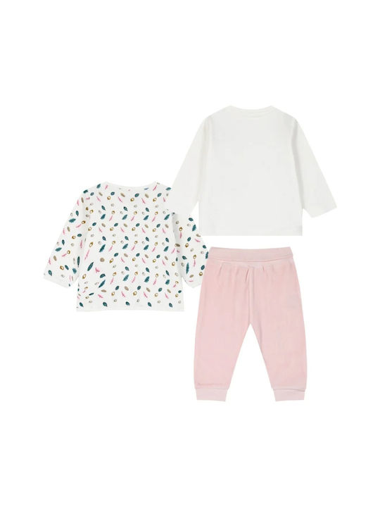 Energiers Kinder Sweatpants Set - Jogginganzug Rose 3Stück