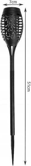 Garden Solar Lamp Gardlov Torch Type Flame 12 Led Warm White 7x51 Cm