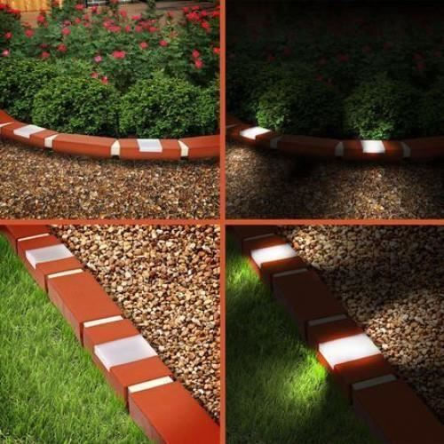 Decorative Border Brick Effect 2 X Solar Led Lamps Set 10 Pcs 2.1 M