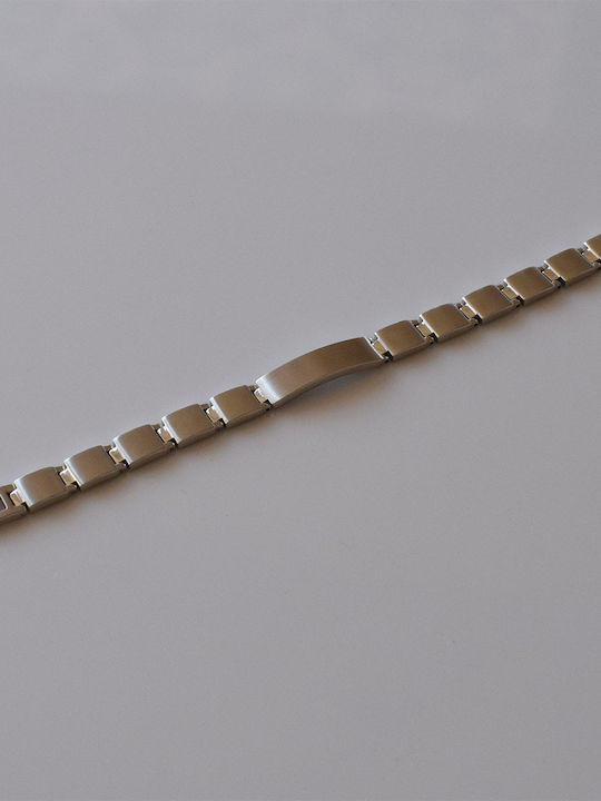 Bizoutaki Ανδρικό Βραχιόλι από Ατσάλι 21cm