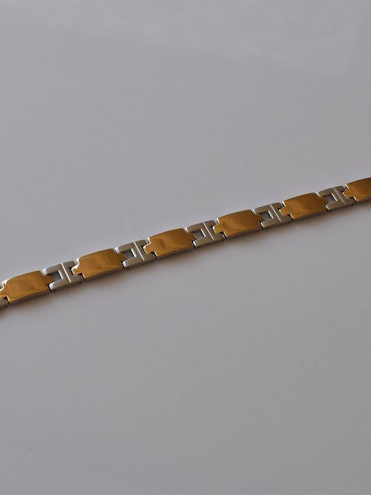 Bizoutaki Ανδρικό Βραχιόλι από Ατσάλι 21.5cm