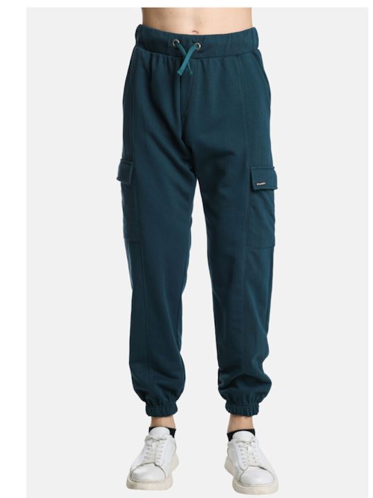 Paco & Co Men's Sweatpants with Rubber Petrol Blue