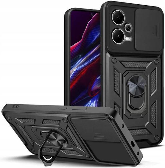 Bodycell Armor Slide Back Cover Plastic Black (Poco X5)