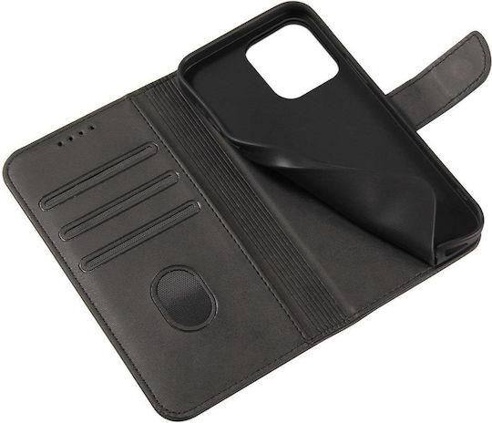 Hurtel Magnet Book Δερματίνης Μαύρο (Galaxy S23 Ultra)