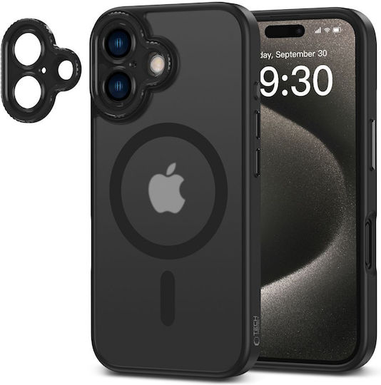 Tech-Protect Magcam Magsafe Back Cover Tempered Glass Black (iPhone 16)