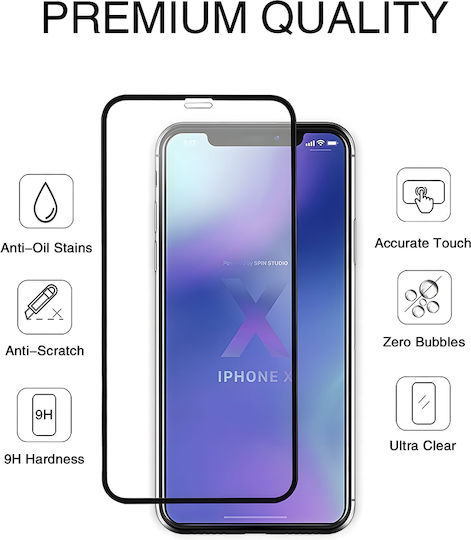 Закалено стъкло за цялото лице Черен (XiaoMi Redmi A1, A2 2022)