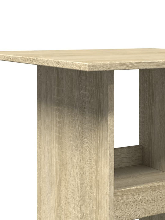 Square Table Bar Wooden Oak 60x60x102cm