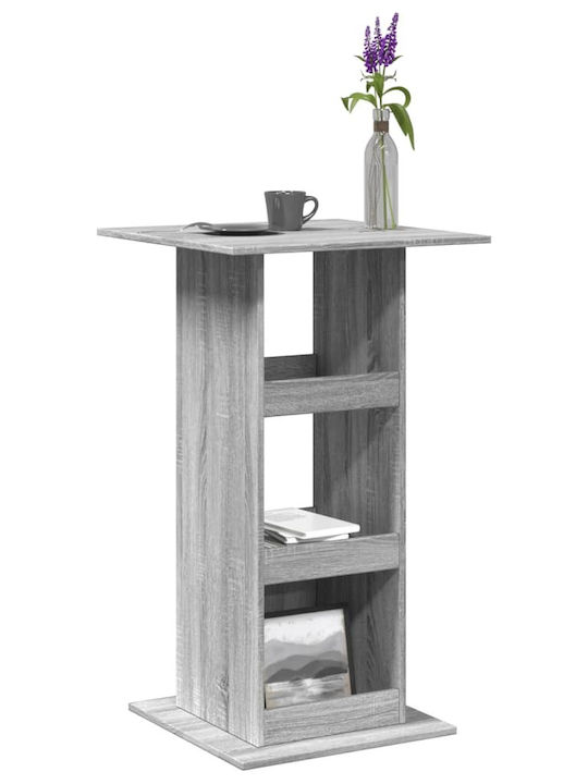 Square Table Bar Wooden Grey Sonoma 60x60x102cm