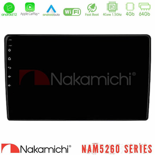 Nakamichi Car Audio System for Chevrolet Spark 2009-2015 (Bluetooth/USB/AUX/WiFi/GPS/Apple-Carplay/Android-Auto) with Touch Screen 9"