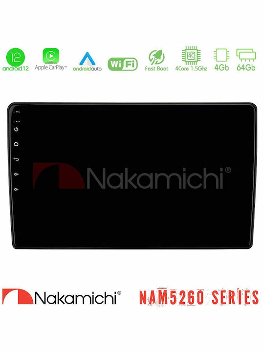 Nakamichi Auto-Audiosystem 2006-2012 (Bluetooth/USB/AUX/WiFi/GPS/Apple-Carplay/Android-Auto) mit Touchscreen 9"