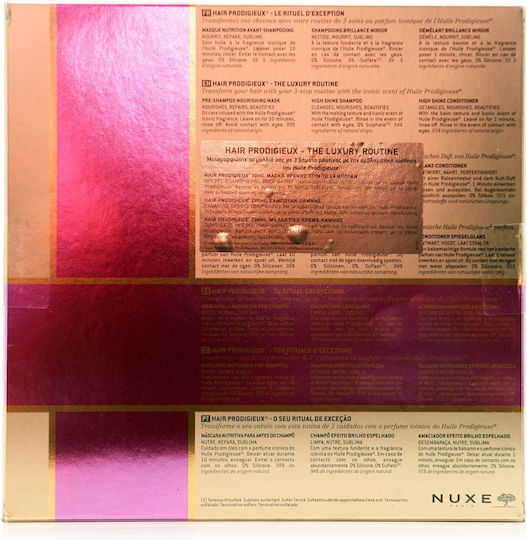 Nuxe The Luxury Routine Σετ Περιποίησης Μαλλιών Λάμψης με Σαμπουάν, Μάσκα και Conditioner 3τμχ