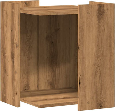 Vidaxl Cat Litter Enclosure Artisan Oak 42x42x51 cm Engineered Wood Brown