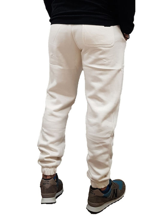 Rebase Men's Fleece Sweatpants Polar White, White