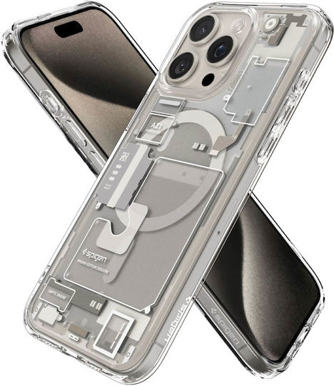 Spigen Ultra Hybrid MagFit Back Cover Πλαστικό 2mm Zero One Natural Titanium (iPhone 15 Pro Max)