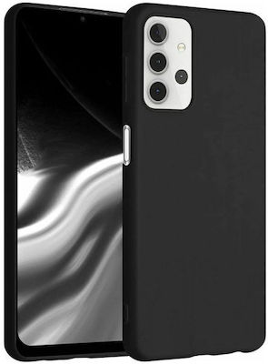 Matt Silicone Back Cover Black (Galaxy A32 5G)