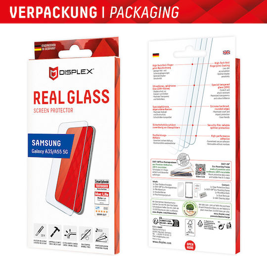 Displex Real Glass Gehärtetes Glas (Samsung A55 5G)