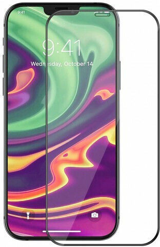 Hard 5D Full Glue Full Face Tempered Glass Μαύρο (iPhone 13 Pro Max)