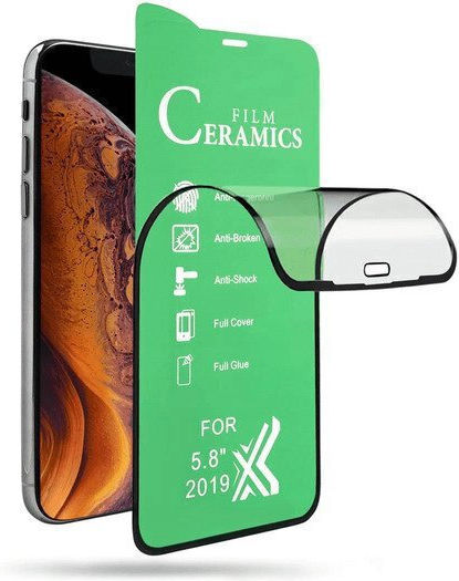 Premium Ceramic Full Face Tempered Glass Μαύρο (Galaxy S20 Ultra)