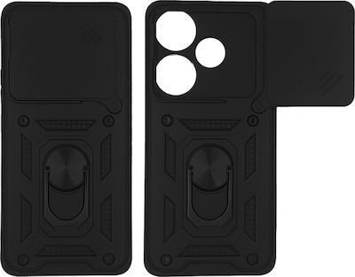 Sonique Ring Armor Campro Back Cover Durable Black (Poco F6)