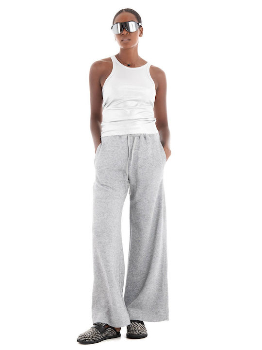 Deha Damen Stoff Palazzo-Hose Grey Melange