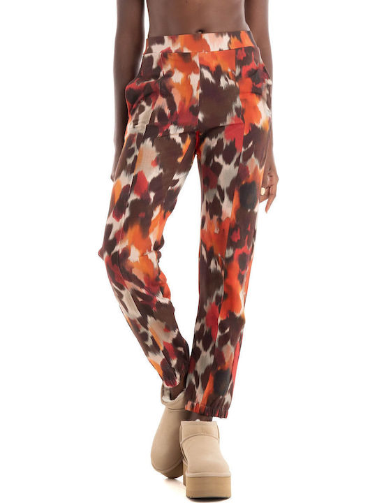 Women's Fabric Trousers Red