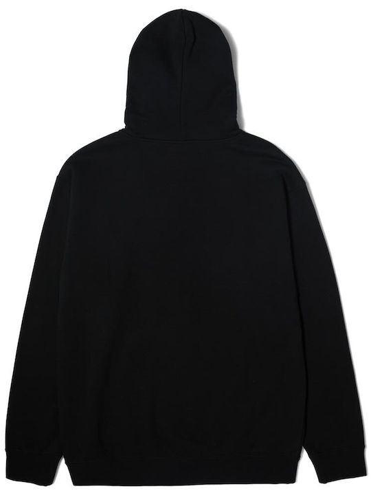 HUF Men's Sweatshirt Jacket with Hood and Pockets Black