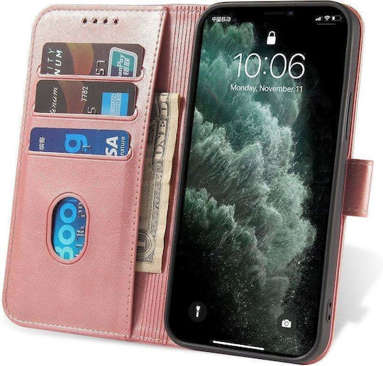 Hurtel Elegant Magnet Buchen Sie Synthetisches Leder Rosa (Redmi Note 11 Pro+ 5G)