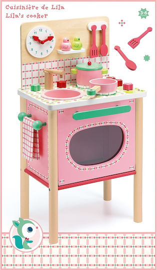 Djeco Wooden Kitchen από Ξύλο για 3+ Ετών 70 εκ.