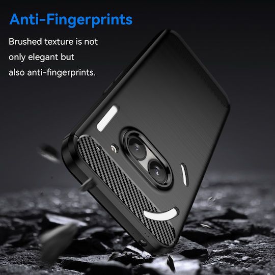 Techsuit Carbon Back Cover Σιλικόνης Μαύρο (Nothing Phone 2a / 2a Plus)