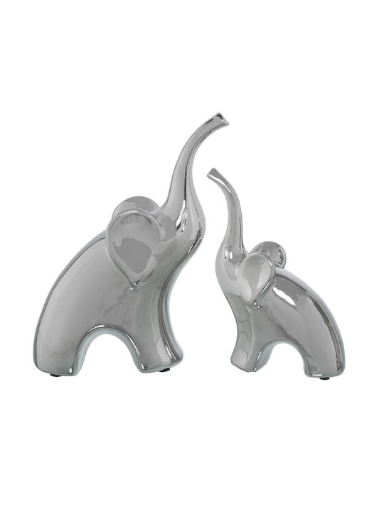 Alexandra House Living Set of Decorative Elephants made of Ceramic 21cm 2pcs