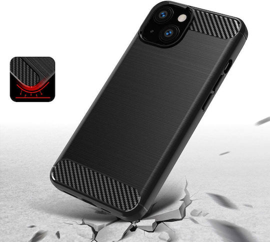 Powertech Carbon Back Cover Σιλικόνης Μαύρο (iPhone 13)