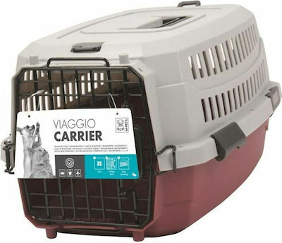 Mpets Transport Cage Gray Burgundy 58.4 X 38.7 X 33 Cm