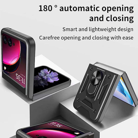 Techsuit Camshield Back Cover Πλαστικό / Σιλικόνης Μαύρο (Motorola Razr 50 Ultra, Techsuit)