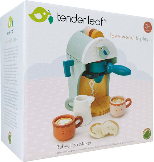 Tender Leaf Toys Babyccino Coffee Maker Wooden for 3+ Years 16pcs