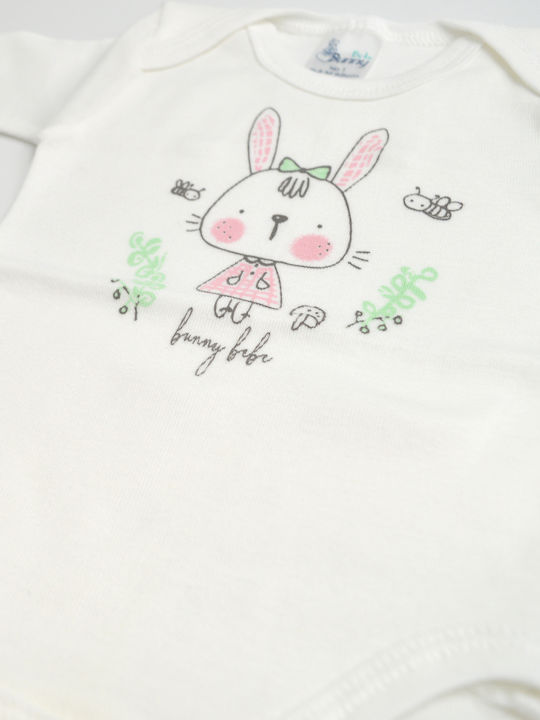 Bunny Bebe Baby Bodysuit White