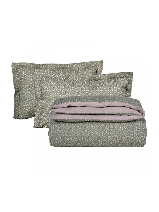 Das Home Duvet Cover Set Cotton Single with Pillowcase 160x240 3002 Beige, Black, Khaki