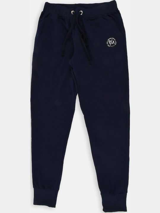 Sweatpants with Elastic Navy Blue