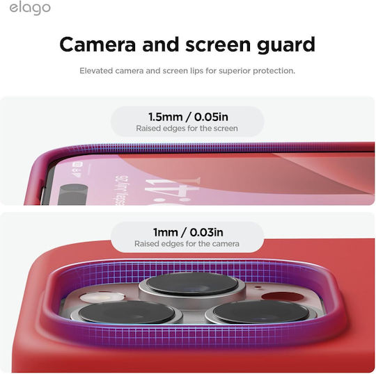 Elago Premium Liquid Back Cover Σιλικόνης Κόκκινο (iPhone 16 Pro Max)
