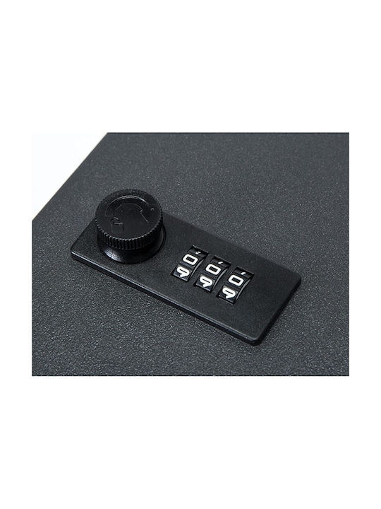 Basi SK 80 Wall-Mounted Combination Key Holder Metallic with Combination Dial 28 Hooks 25x22x8cm