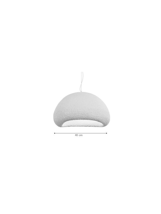 Inlight Pendant Light White with Socket E27 40x40cm