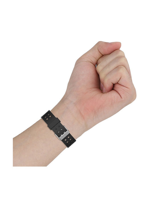 Techsuit Λουράκι Σιλικόνης Μαύρο (Google Pixel Watch 1 / 2 / 3 / 4 41mm)