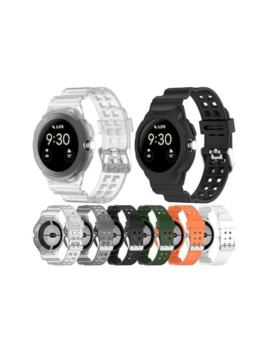 Techsuit Strap Silicone Orange (Google Pixel Watch 1 / 2 / 3 41mm)