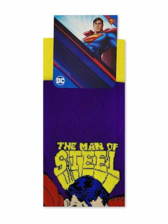 Dc Comics Superman Ανδρικές Κάλτσες Πολύχρωμες