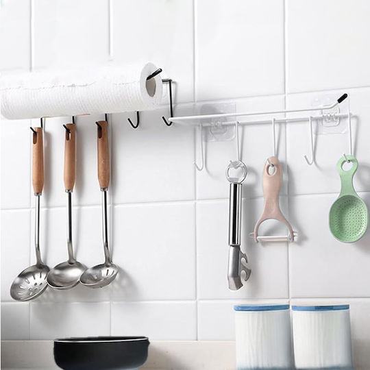 Uncle George Wall-Mounted Bathroom Hook with 5 Positions ​28x8cm Black