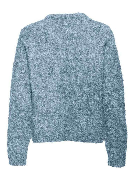 Only Damen Langarm Pullover Wolle Celestial Blue